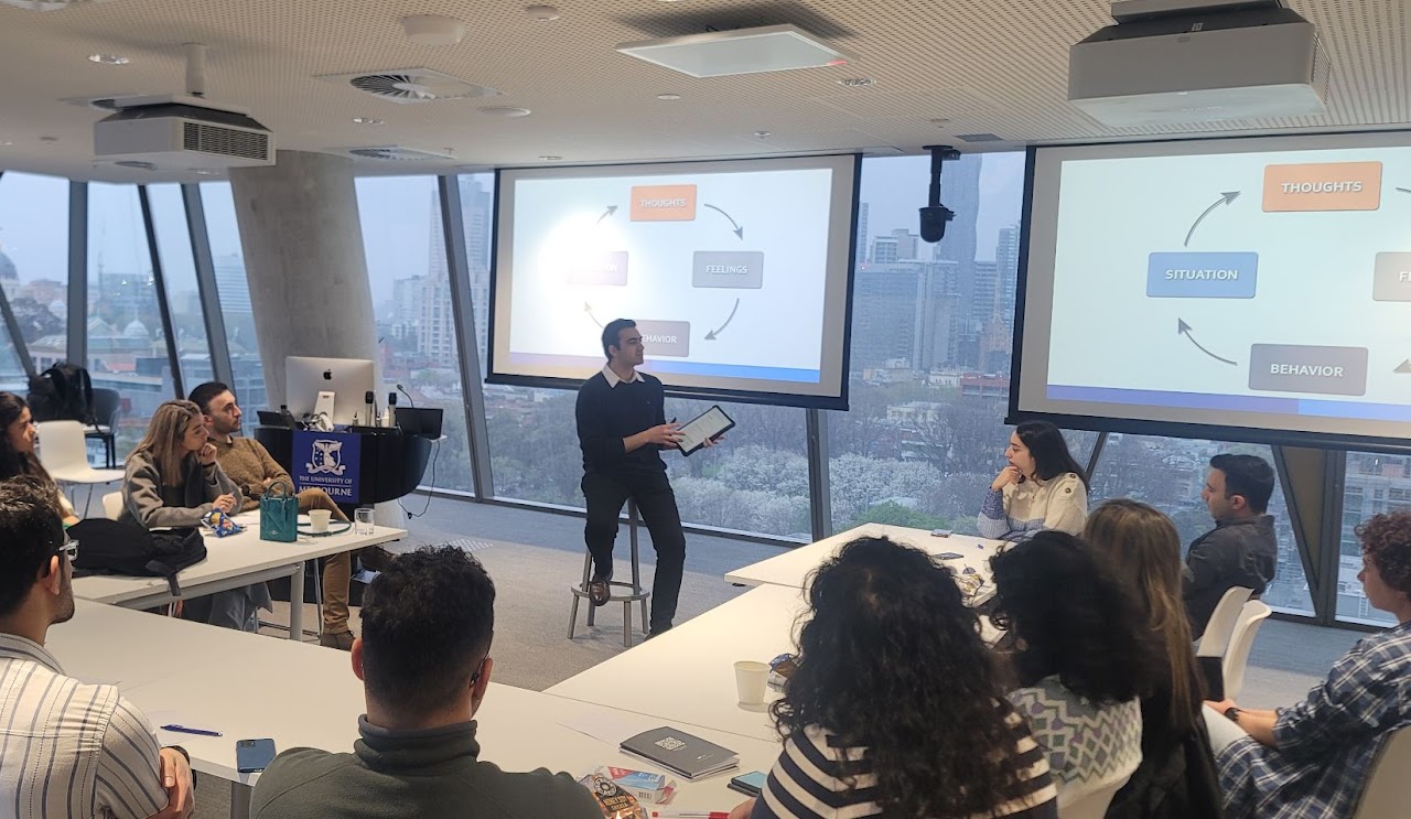 Arvin Presenting in Classroom